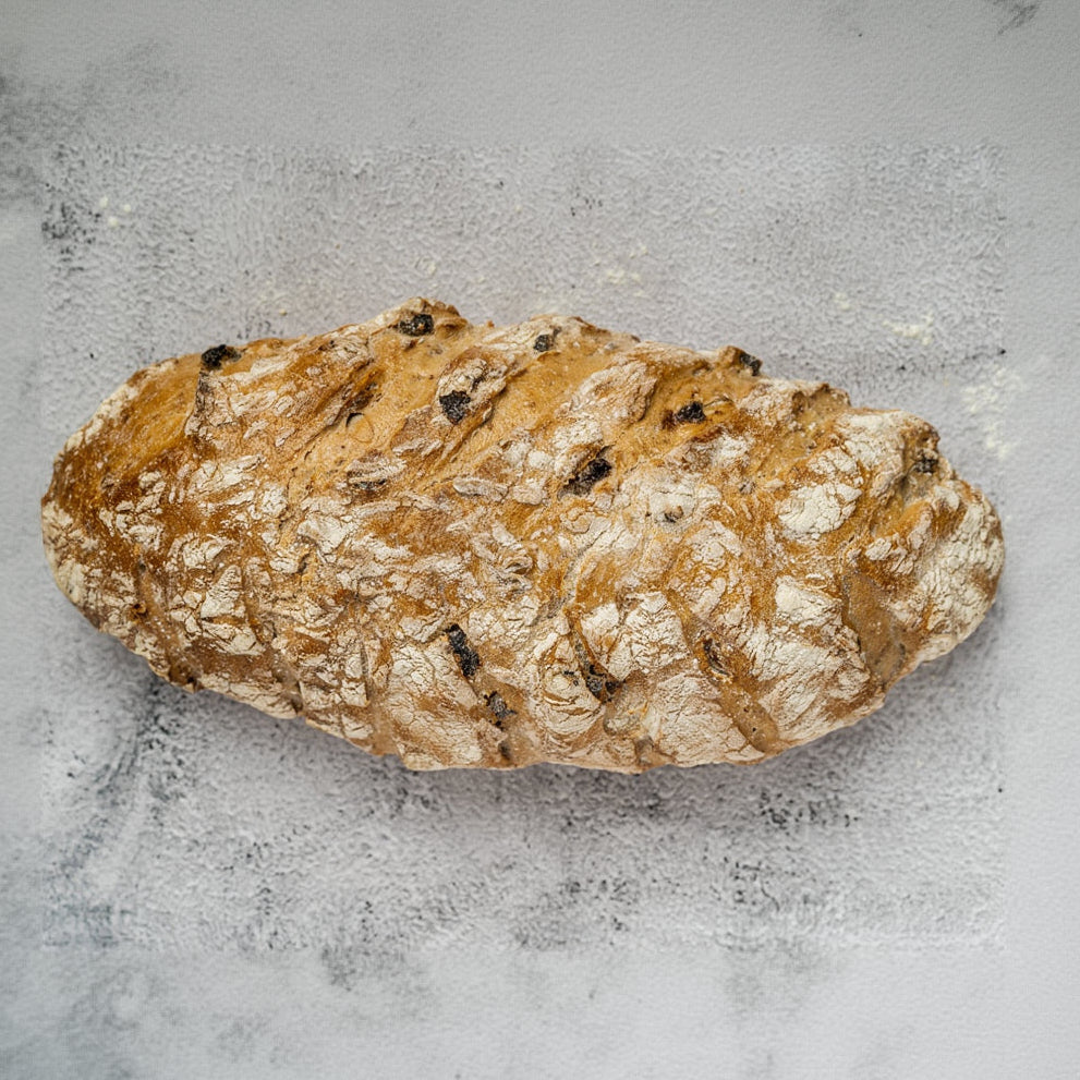 Sourdough walnut raisin loaf