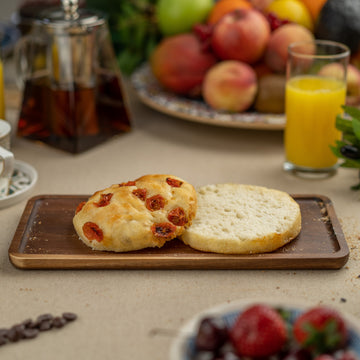 4x Round italian focaccia tomato