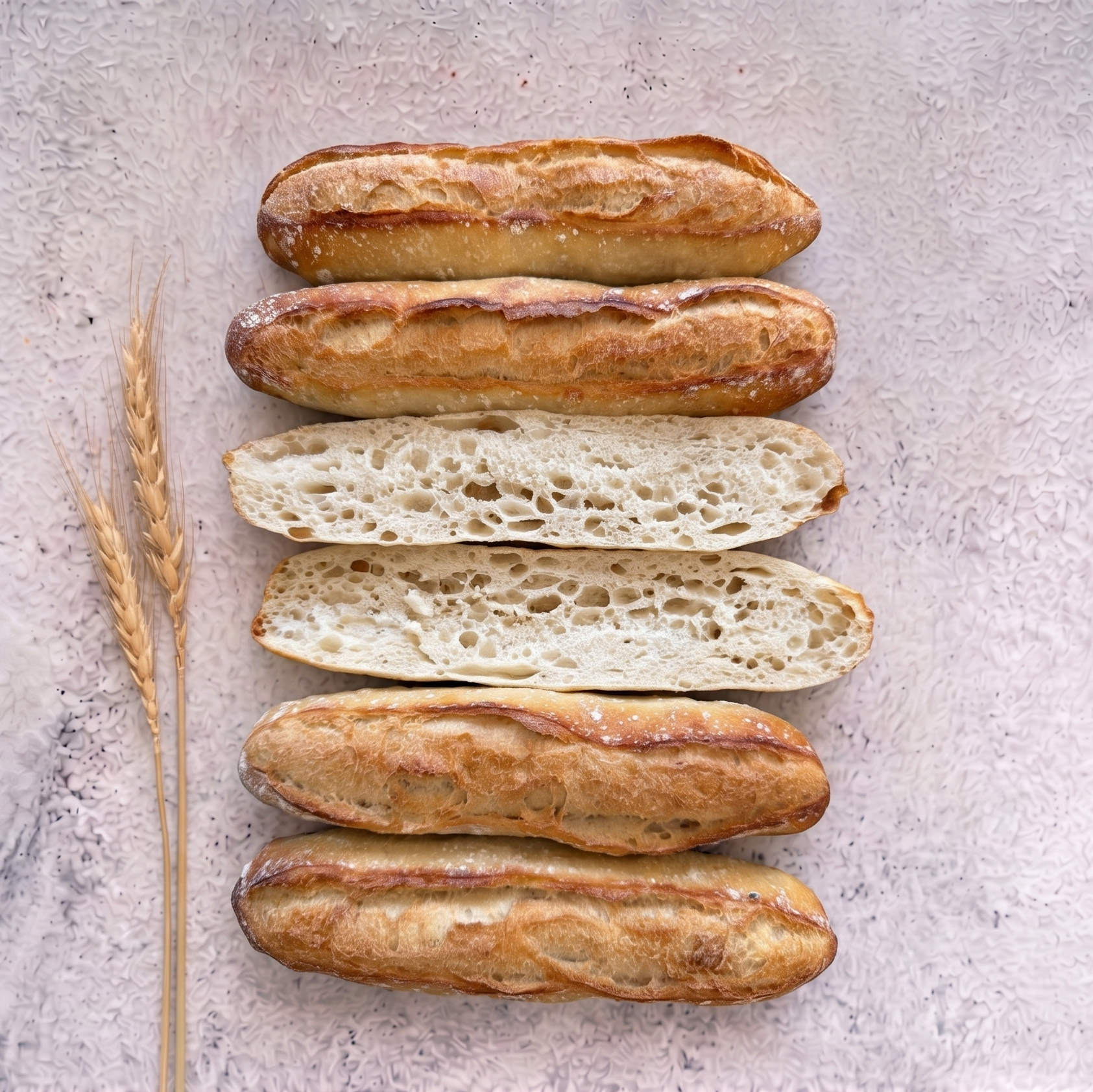 6x Tradition Half Baguette